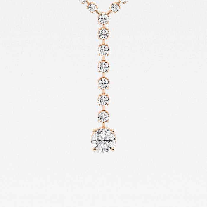 Lariat Round Tennis Necklace
